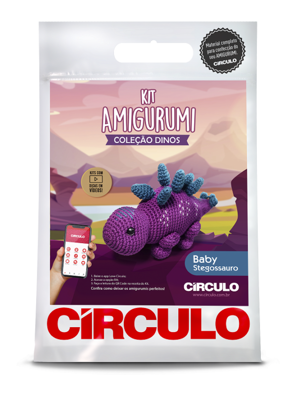 KIT AMIGURUMI - COLEÇÃO DINOSSAUROS