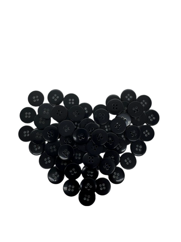 BOTÃO PRETO BRILHANTE - KIT 10 BOTÕES