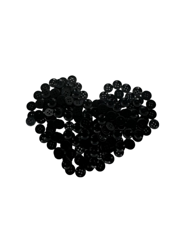 BOTÃO PRETO BRILHANTE - KIT 10 BOTÕES - Imagem 3
