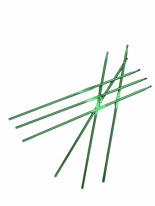 AGULHA DE CROCHE ALUMINIO - TAM 2,5 MM - VERDE ESCURO - Imagem 2