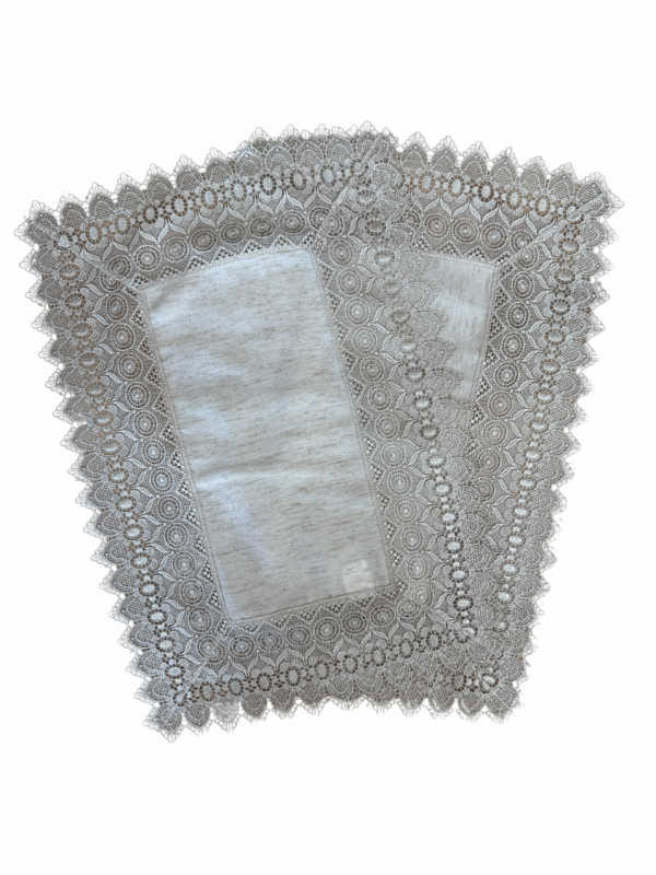 KIT 2 PEÇAS LUGAR AMERICANO LINEN RENDA BEGE 35CM X 50CM ARGIVAI