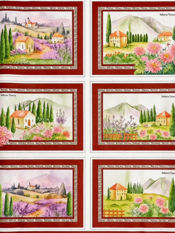 JOGO AMERICANO CP "BELA TOSCANA"-  SARJA IMPERMEAVEL ACQUADECOR