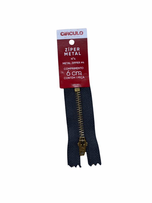 ZIPER METAL N4 6CM - COR 301 - Imagem 3