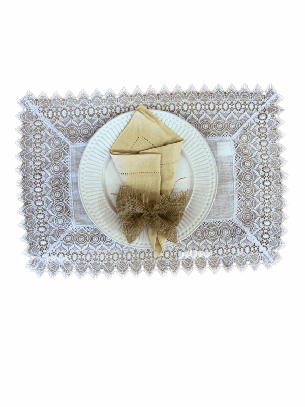KIT 2 PEÇAS LUGAR AMERICANO RUSTICO CREAM 35CM X 50CM ARGIVAI - Imagem 3