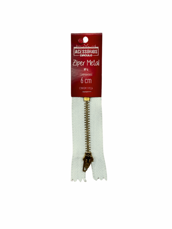 ZIPER METAL N4 6CM - COR 501 - Imagem 2