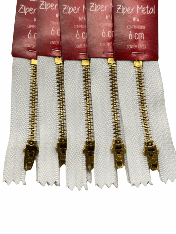 ZIPER METAL N4 6CM - COR 501 - Imagem 3