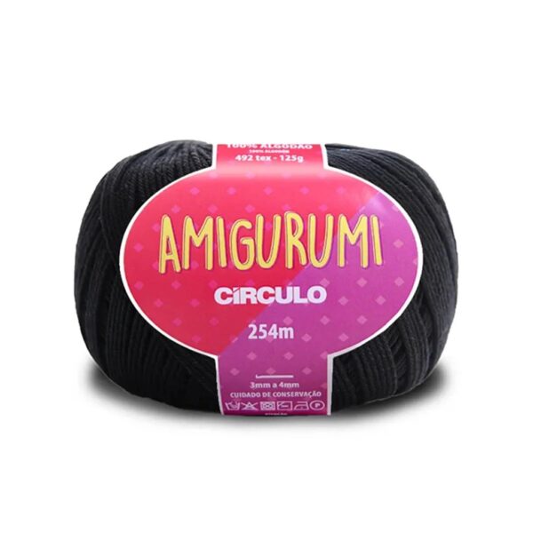 AMIGURUMI - COR 8990 (PRETO)
