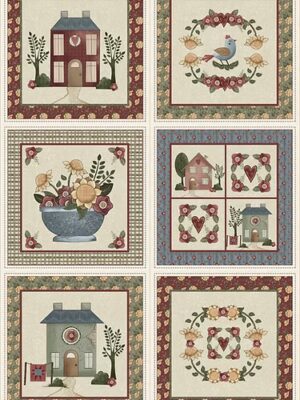 PRÉ MOLDADO TRICOLINE PAINEL - BLOCOS HOME SWEET HOME - 100% ALGODÃO