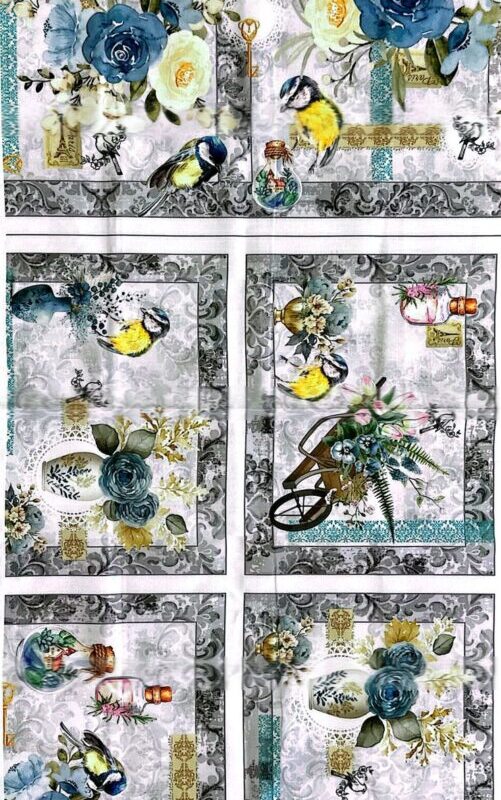 JOGO AMERICANO CP PASSAROS - SARJA IMPERMEAVEL ACQUADECOR