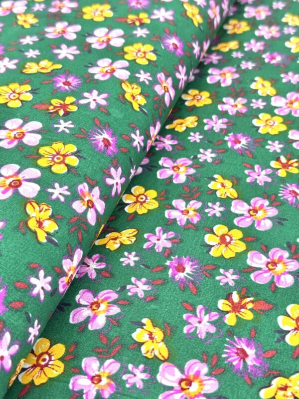 Sacrum cor | Tecidos Digitais, Tricolines e Barrados 50 TRICOLINE CHITINHA - FUNDO VERDE - COM01060033