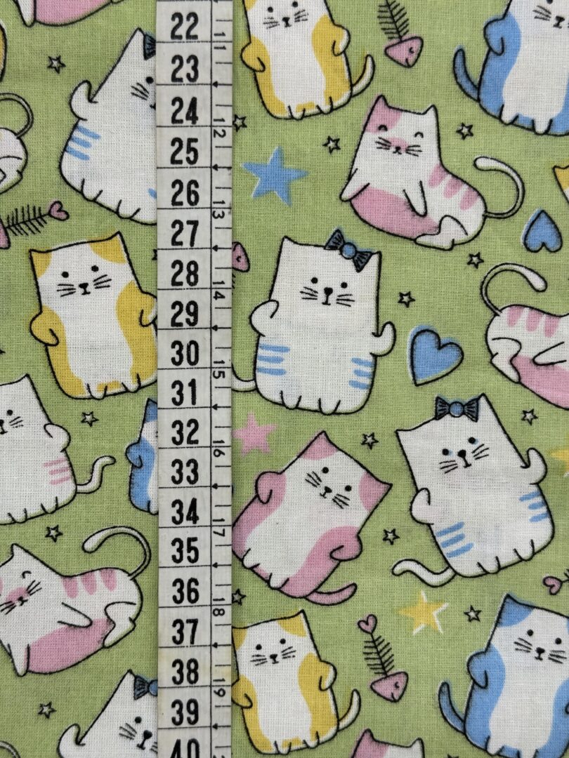 TECIDO TRICOLINE GATO VERDE 3 TECIDO TRICOLINE GATO VERDE - Imagem 3