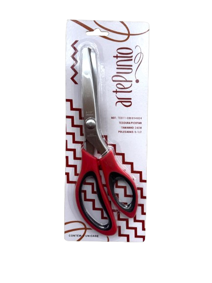 TESOURA DE PICOTAR VERMELHA 1 TESOURA DE PICOTAR VERMELHA