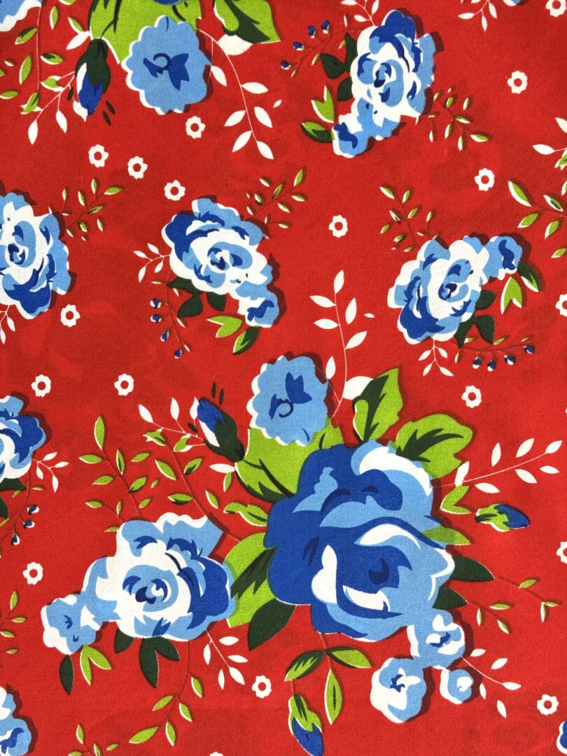 TECIDO CHITÃO FUNDO VERMELHO 2 TECIDO CHITÃO FUNDO VERMELHO - Imagem 2