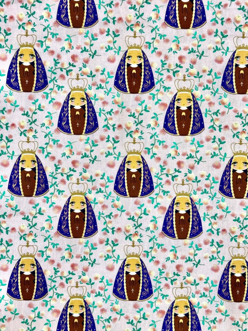 TRICOLINE NOSSA SENHORA FUNDO ROSA 9000 - E146 - Imagem 2