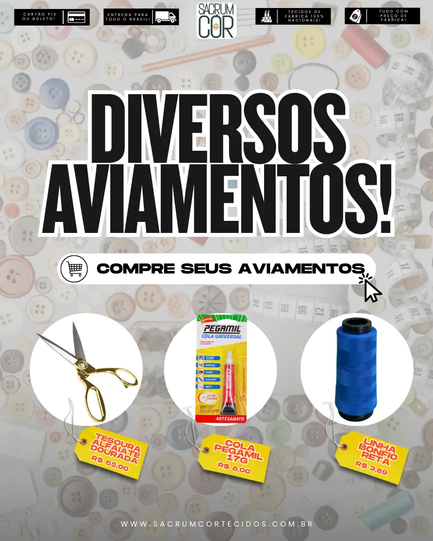 Sacrum cor | Tecidos Digitais, Tricolines e Barrados 3 comprar aviamentos costura celular sacrum cor
